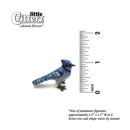 Little Critterz Miniature Collectors Blue Jay Porcelain Bird Figurine