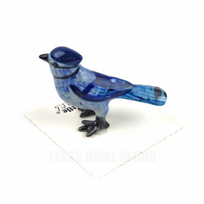 Little Critterz Miniature Collectors Blue Jay Porcelain Bird Figurine