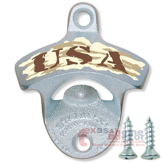 USA Military Bottle Opener Desert Camo Starr X Wall Mounted Zinc Cast Iron