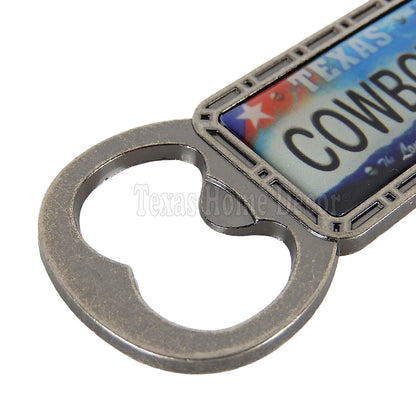 Metal Dallas Cowboys Key Chain Ring Fob Beer Bottle Opener License Plate Look