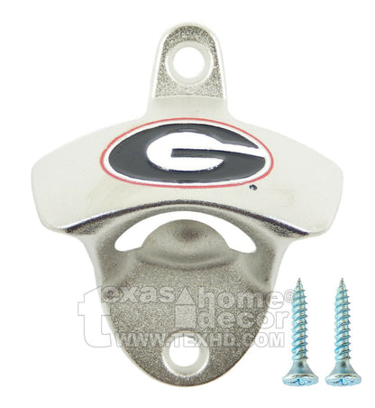 Georgia Bulldogs Beer Bottle Opener Wall Mounted Zinc Alloy NCAA SEC Licensed