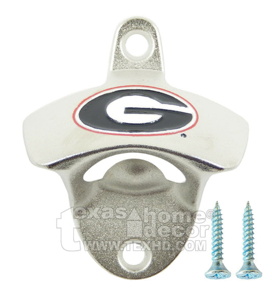 Georgia Bulldogs Beer Bottle Opener Wall Mounted Zinc Alloy NCAA SEC Licensed