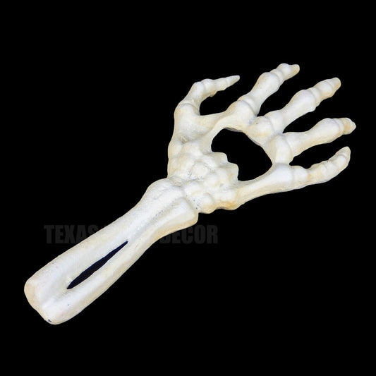 Skeleton Hand Creepy Bottle Opener Antique White Rustic Bone Cast Iron Hand Held