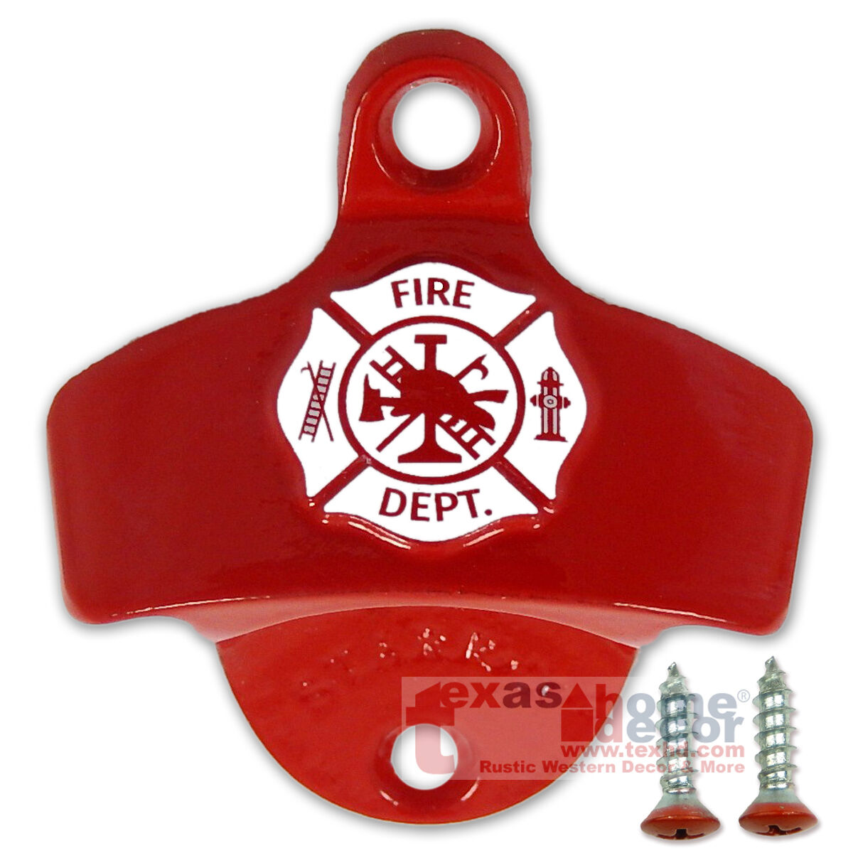 Firefighter Bottle Opener Fireman Fire Department Embossed Starr X Wall Mounted