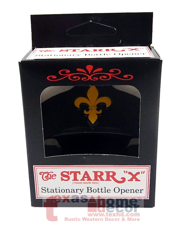 Fleur De Lis Bottle Opener Starr X NFL Saints Embossed Black Gold Wall Mounted