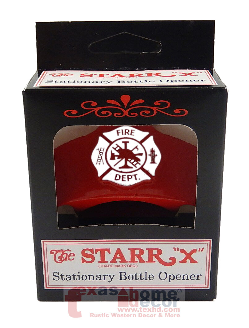 Firefighter Bottle Opener Fireman Fire Department Embossed Starr X Wall Mounted