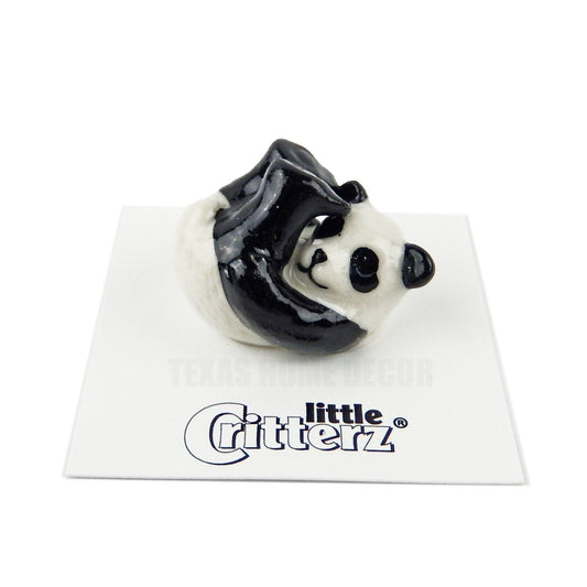 Little Critterz Miniature Collectors Panda Bear Cub Porcelain Figurine