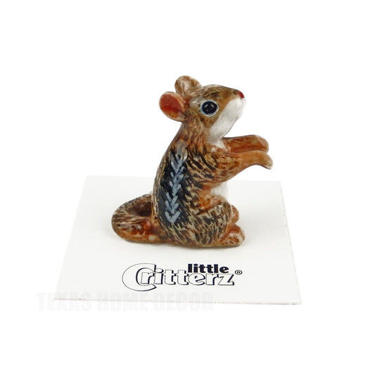 Little Critterz Miniature Collectors Chipmunk "Chipper" Porcelain Figurine