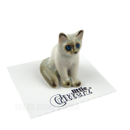 Little Critterz Miniature Collectors Kitten Ragdoll Cat Porcelain Figurine