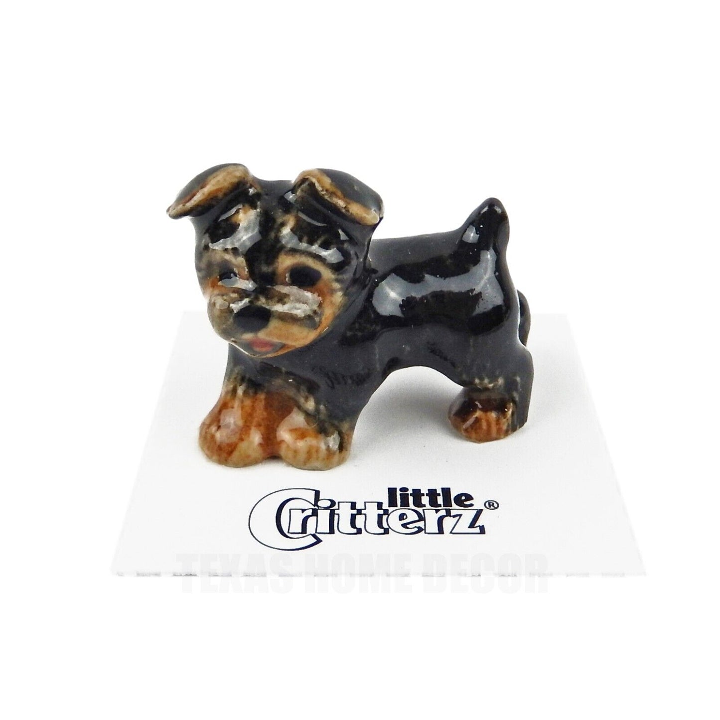 Little Critterz Miniature Collectors Yorkshire Terrier Dog Porcelain Figurine