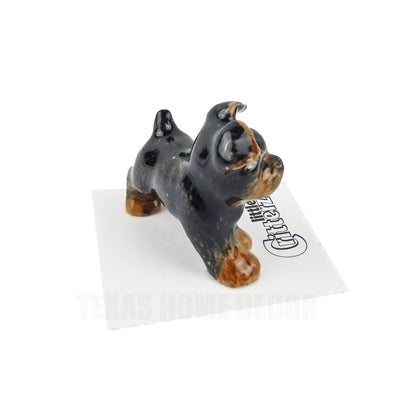 Little Critterz Miniature Collectors Yorkshire Terrier Dog Porcelain Figurine