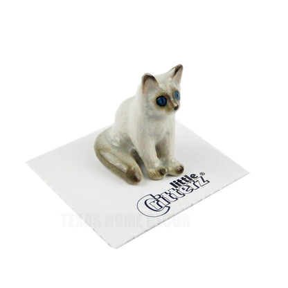 Little Critterz Miniature Collectors Kitten Ragdoll Cat Porcelain Figurine