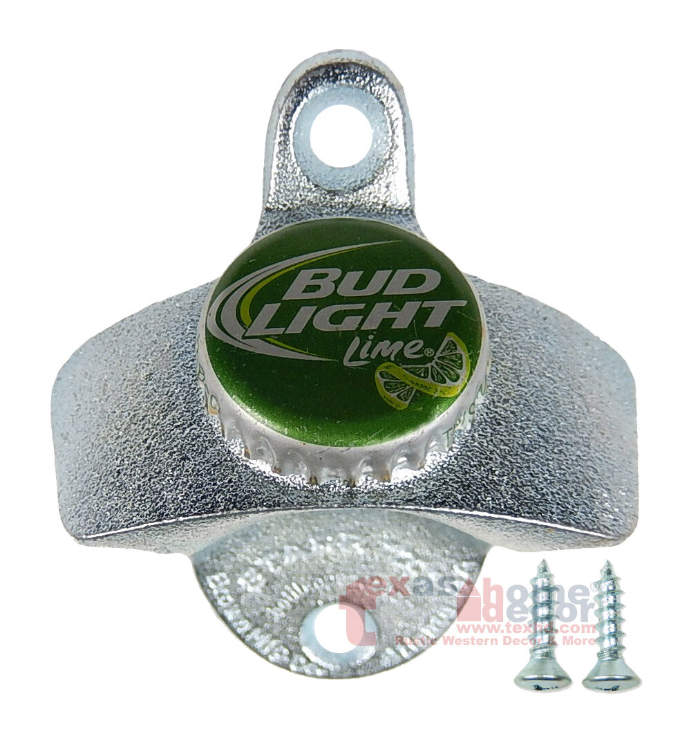 Bud Light Lime Bottle Opener Beer Cap Budweiser Starr X Wall Mounted Cast Iron