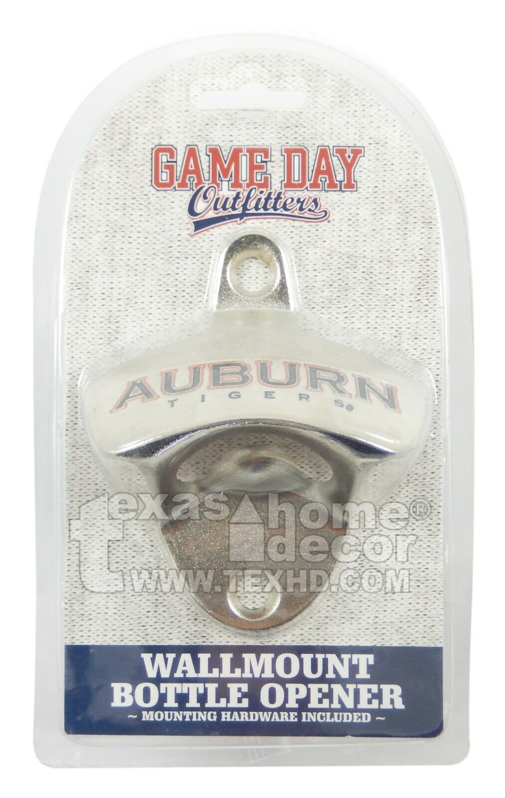 Auburn Tigers Beer Bottle Opener Wall Mounted Zinc Alloy NCAA SEC Licensed