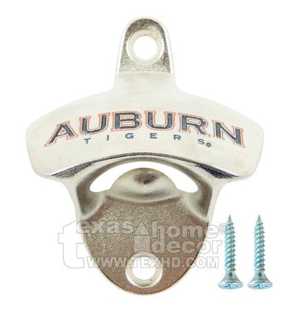 Auburn Tigers Beer Bottle Opener Wall Mounted Zinc Alloy NCAA SEC Licensed