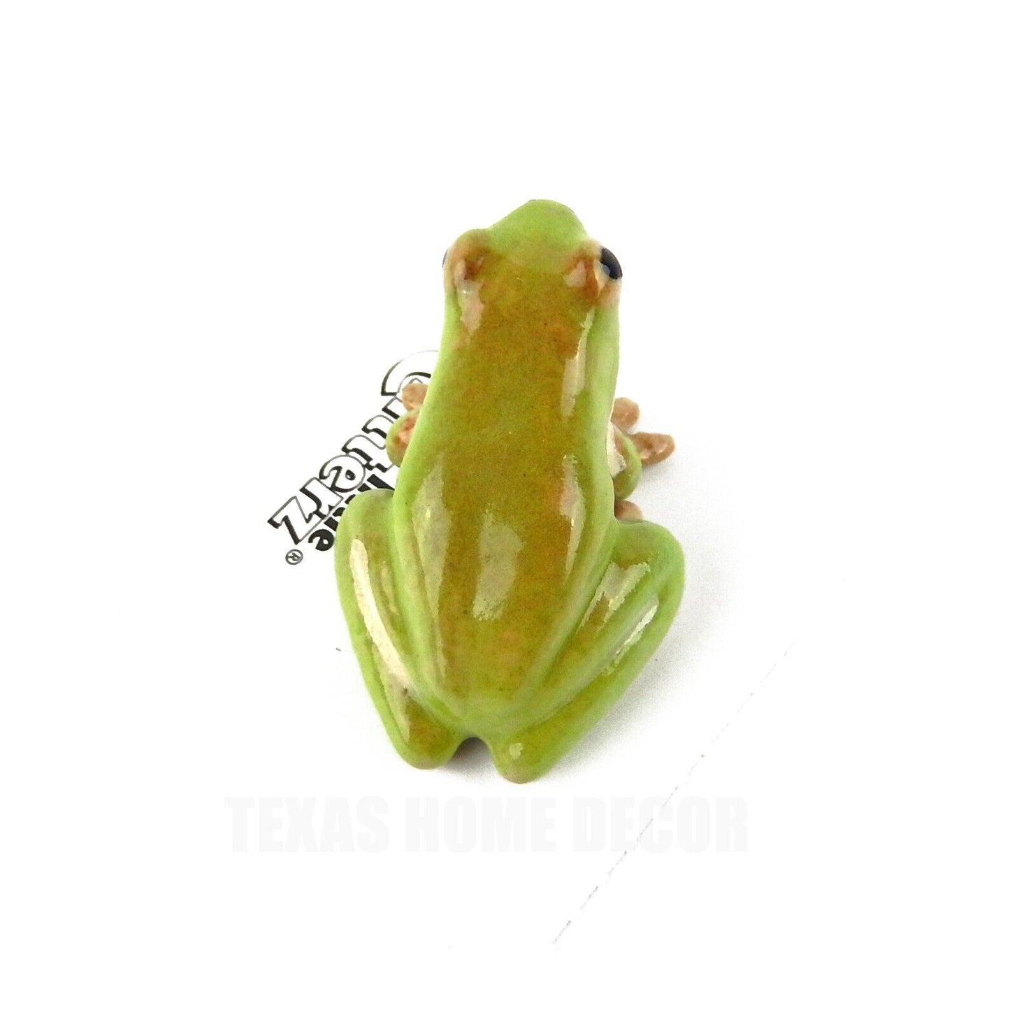 Little Critterz Miniature Collectors Green Tree Frog "Pond" Porcelain Figurine