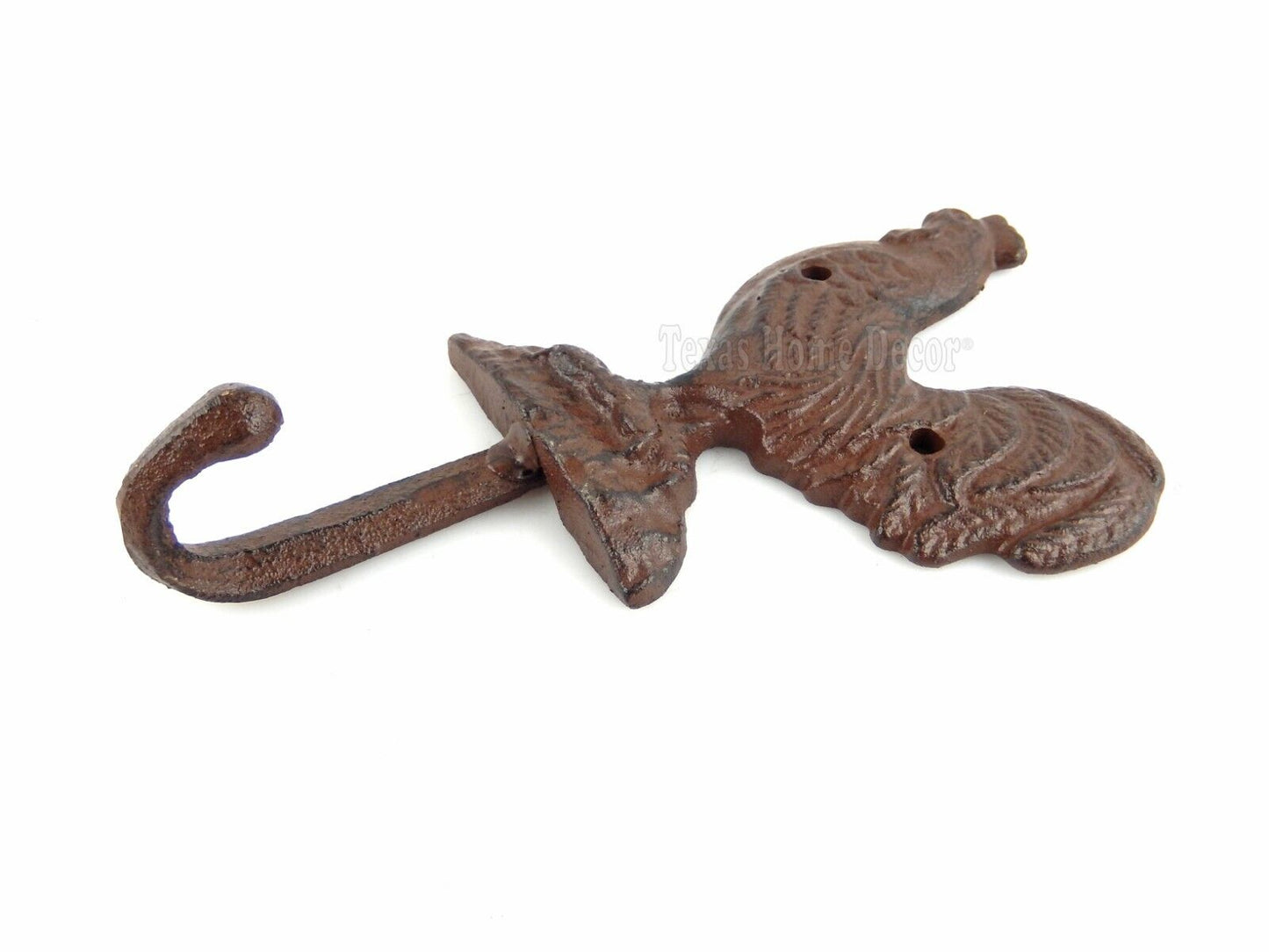 Rooster Key Wall Hook Towel Hat Coat Hanger Rustic Cast Iron Antique Style