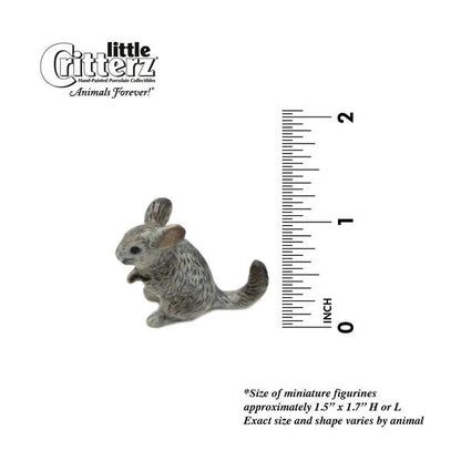 Little Critterz Miniature Collectors Chinchilla "Andes" Porcelain Figurine