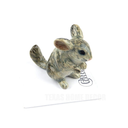 Little Critterz Miniature Collectors Chinchilla "Andes" Porcelain Figurine