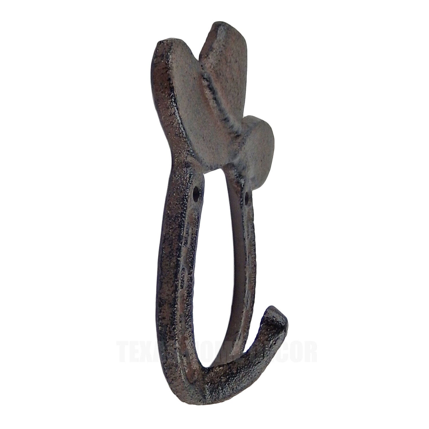 6 Hat Horseshoe Wall Hooks Cast Iron Rustic Western Key Coat Towel Hanger 5 inch