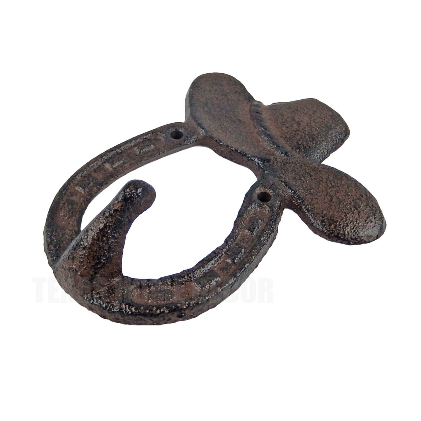 6 Hat Horseshoe Wall Hooks Cast Iron Rustic Western Key Coat Towel Hanger 5 inch