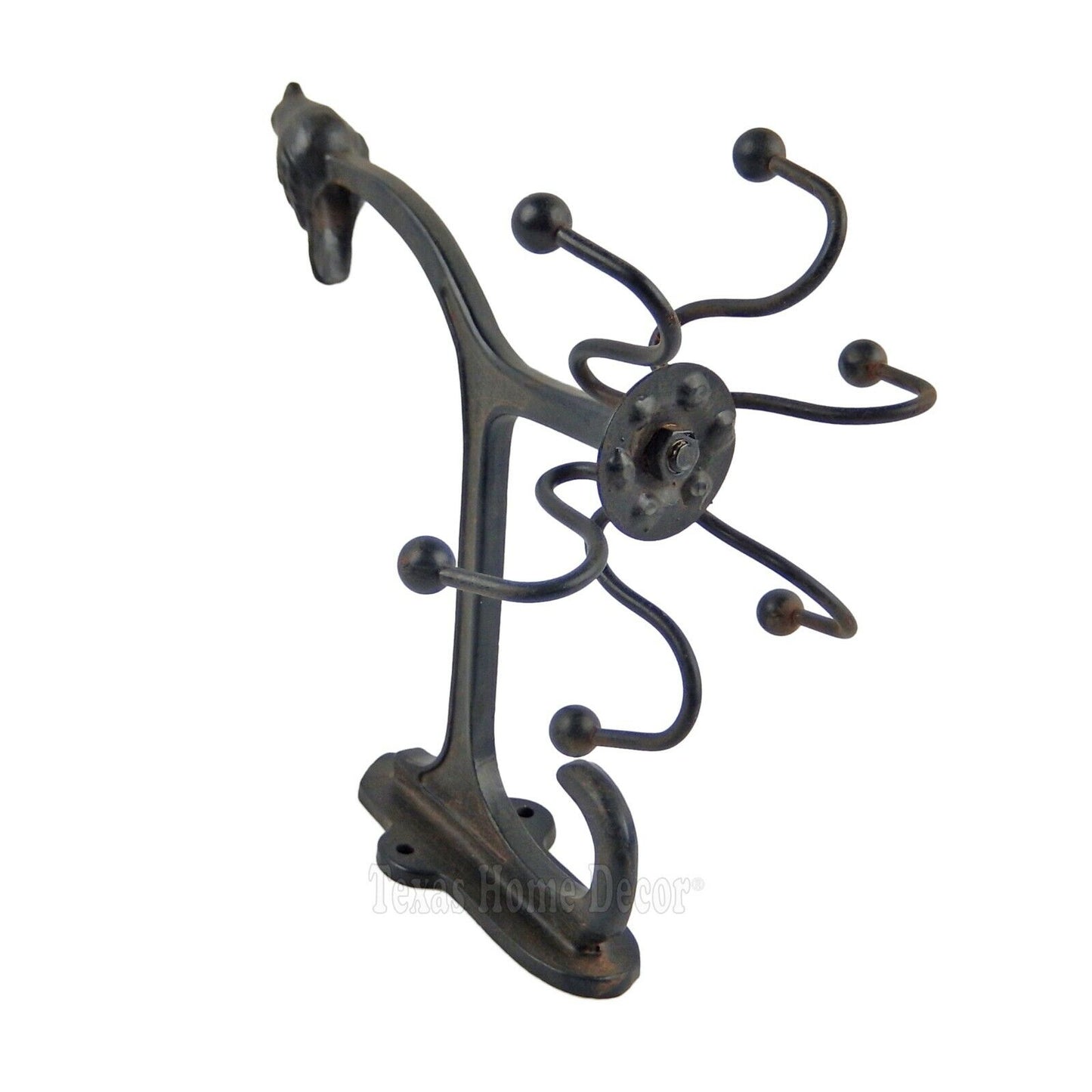 Bird Spinning Wall Hook Sweater Rack Scarf Bracelet Necklace Holder Black Brown