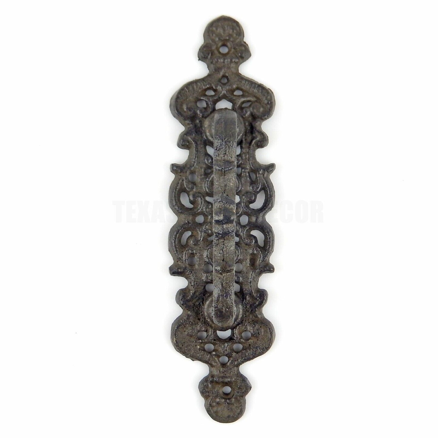 Large Cast Iron Ornate Victorian French Doors Handle Cabinet Drawer Pull 9 3/8"