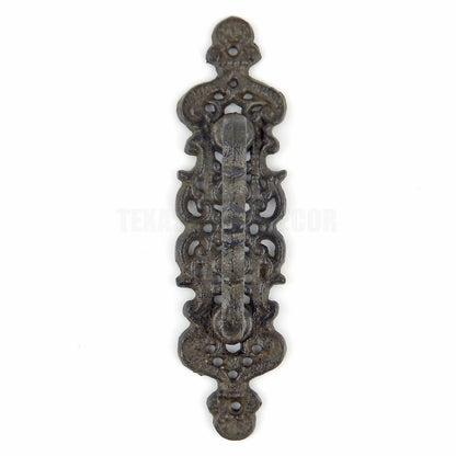 Large Cast Iron Ornate Victorian French Doors Handle Cabinet Drawer Pull 9 3/8"