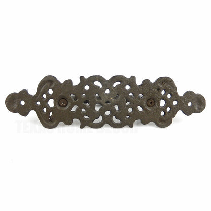 Large Cast Iron Ornate Victorian French Doors Handle Cabinet Drawer Pull 9 3/8"