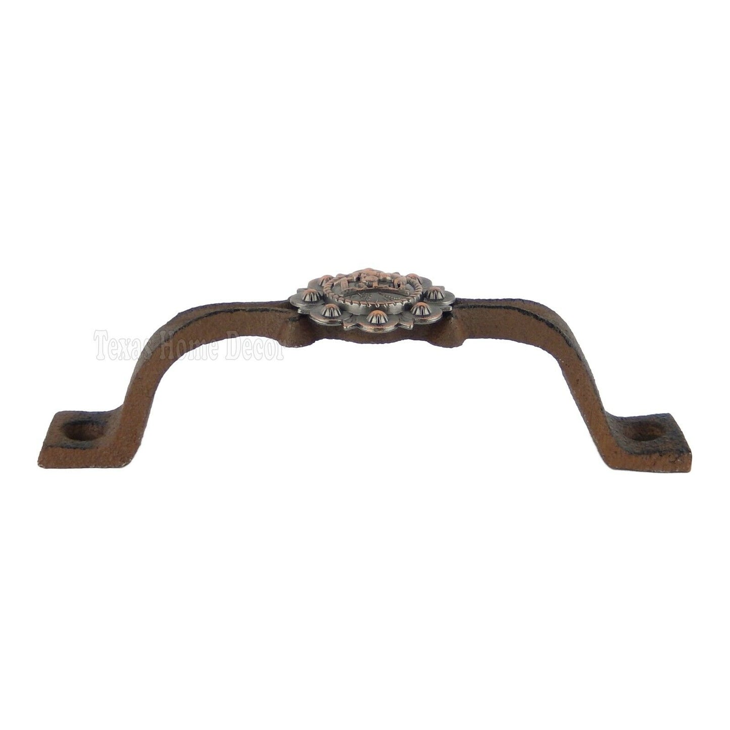 Metal Door Handle Praying Cowboy Copper Concho Drawer Cabinet Pull Rustic