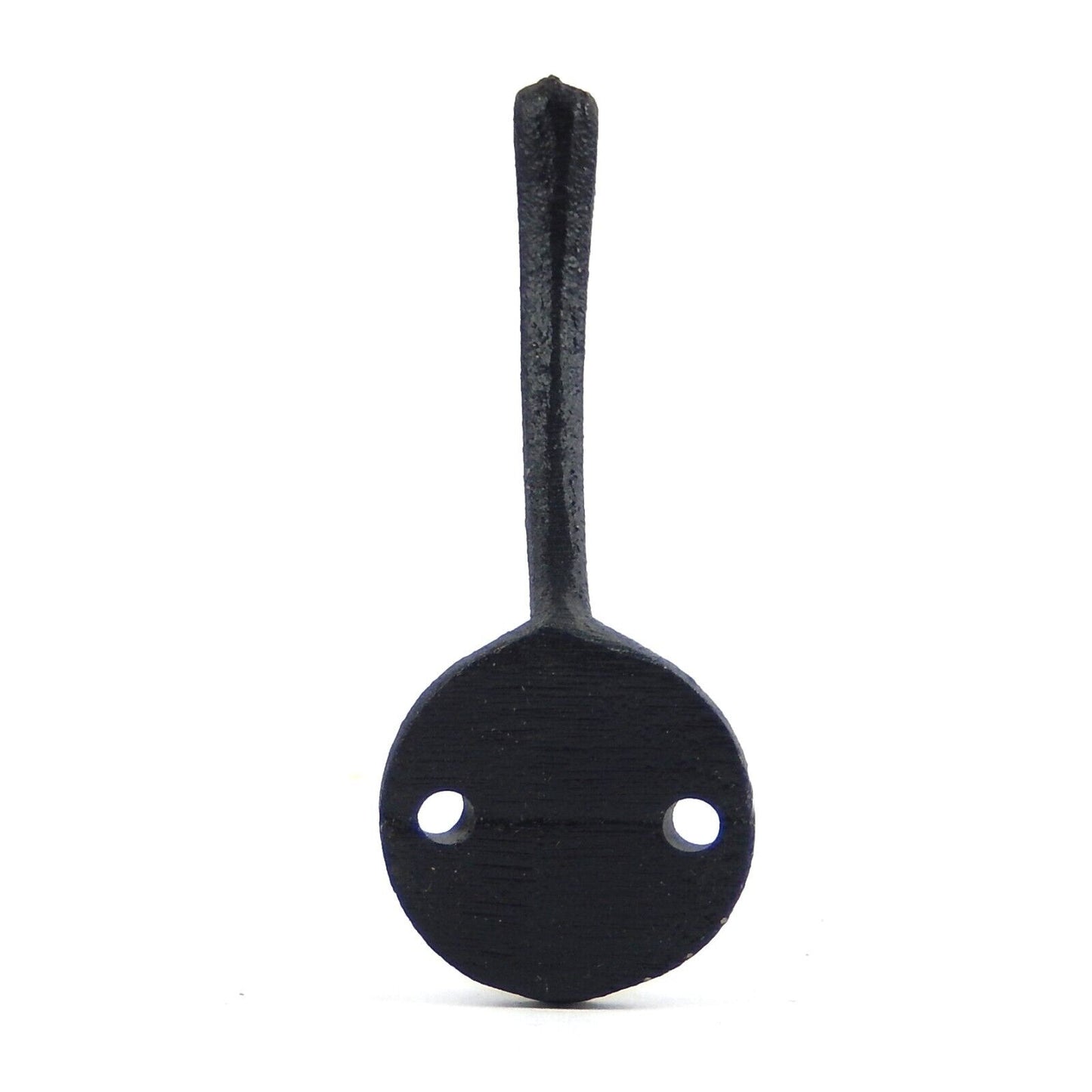 Cast Iron Double Wall Hook Key Towel Coat Door Robe Hanger Matte Black 3 inch