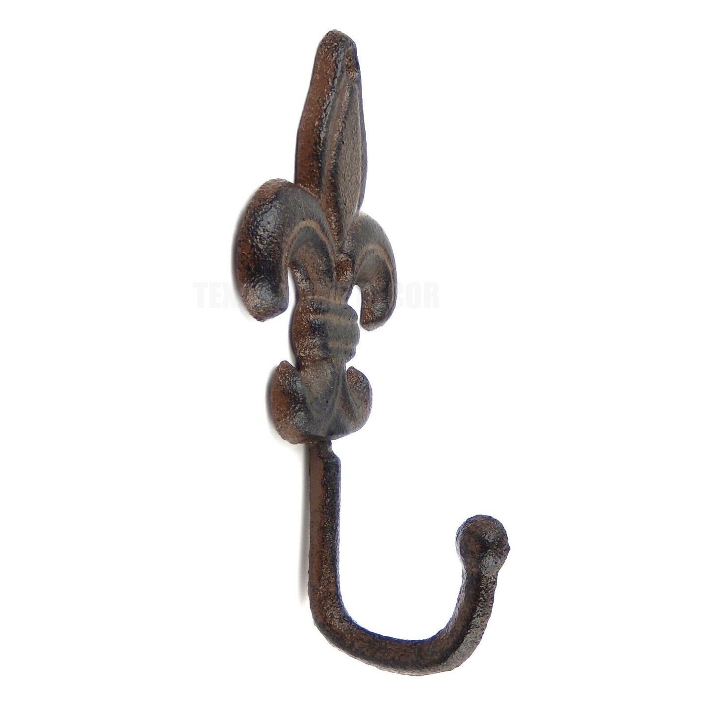 Fleur De Lis Wall Hook Cast Iron Key Towel Coat Hanger Rustic Victorian Decor