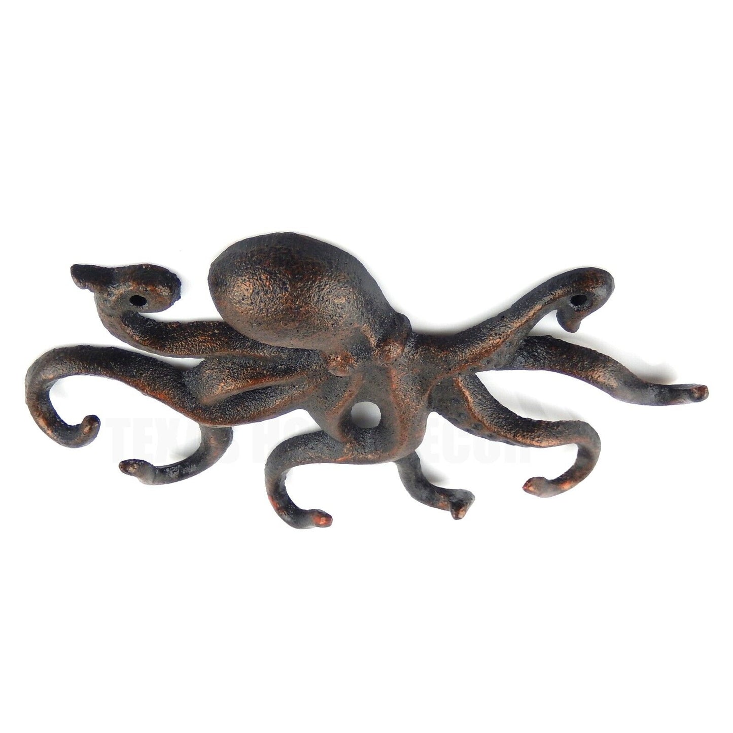 Cast Iron Octopus Wall Hook Nautical Key Rack Towel Coat Hanger Rustic Copper