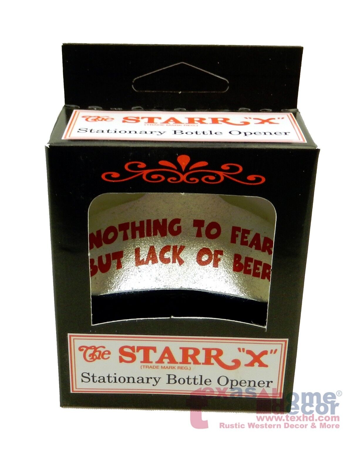 Nothing to Fear But Lack of Beer Bottle Opener Funny Starr X Cast Iron w/Screws