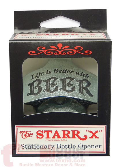 Life is Better With Beer Bottle Opener Starr X Wall Mounted Zinc Cast Iron