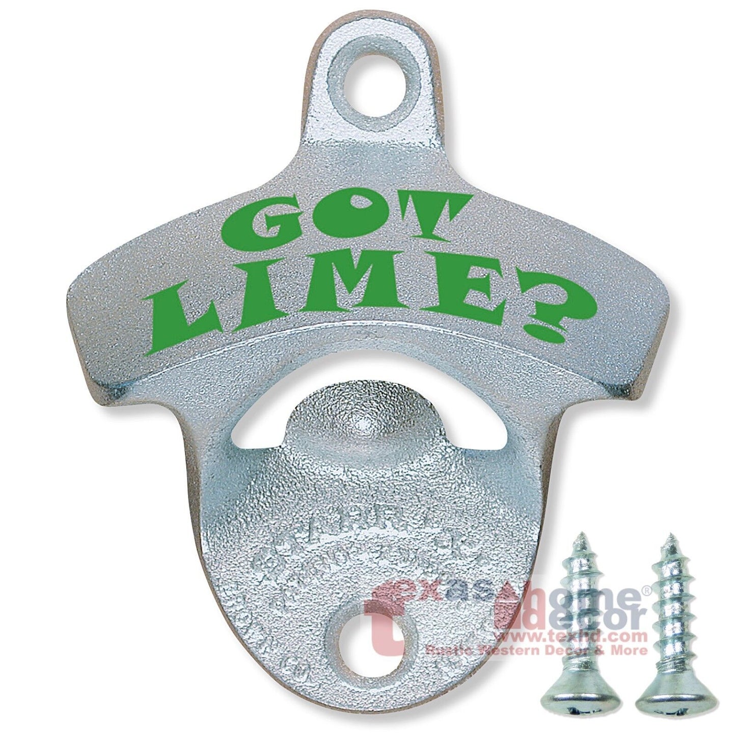 Got Lime? Beer Bottle Opener Wall Mounted Starr X Durable Zinc Plated Cast Iron