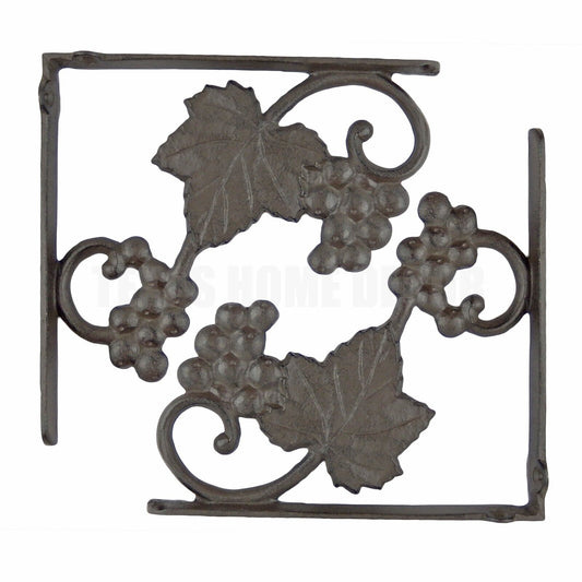 Grape Leaves Shelf Brackets Wine Cellar Italian Kitchen Corner Braces Rustic