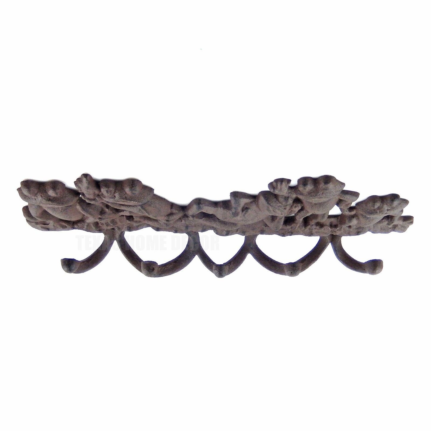 Frog Wall Hook Cast Iron Key Coat Rack Towel Hanger Antique Style Rustic Brown