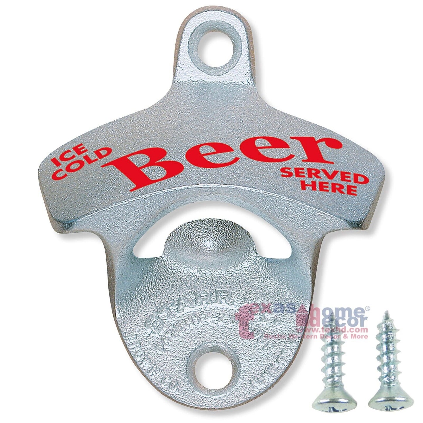 Ice Cold Beer Served Here Starr X Beer Bottle Opener Wall Mounted With Screws