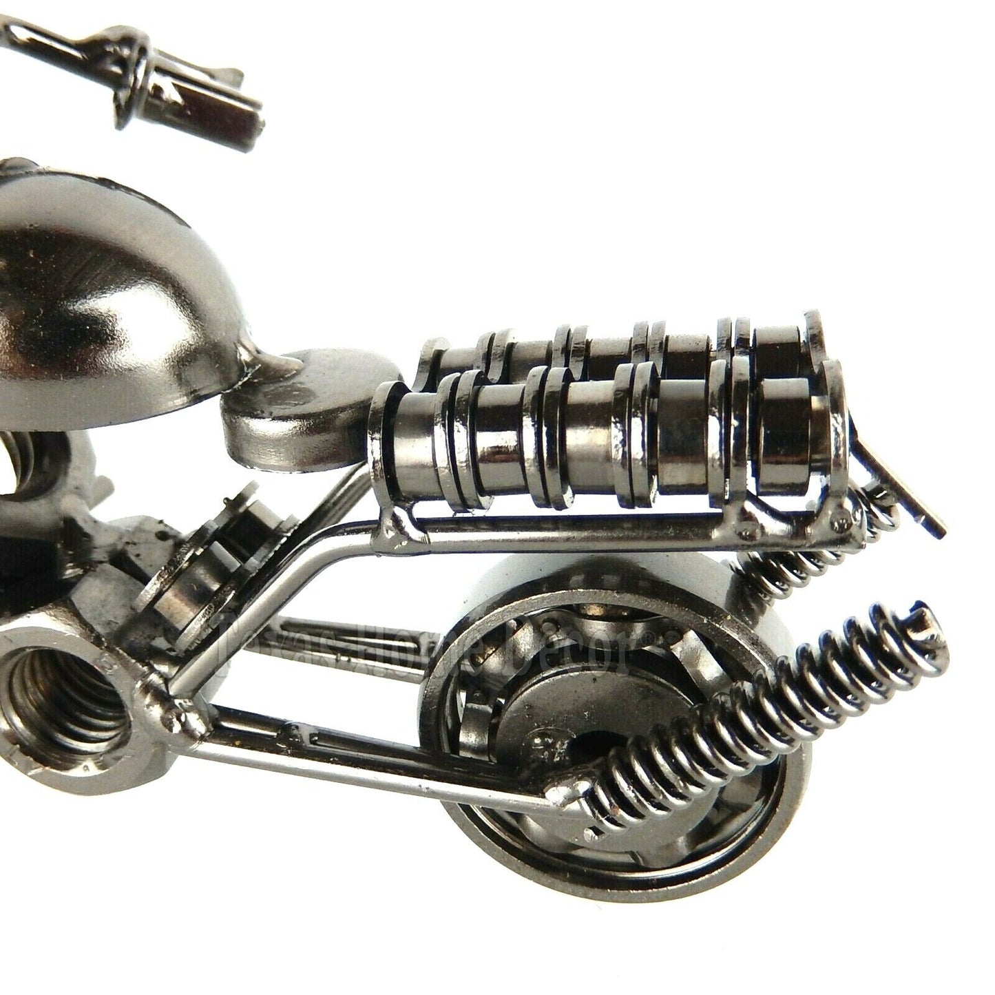 Miniature Metal Motorcycle Upcycled From Bolts, Springs, Ball Bearing JC-024