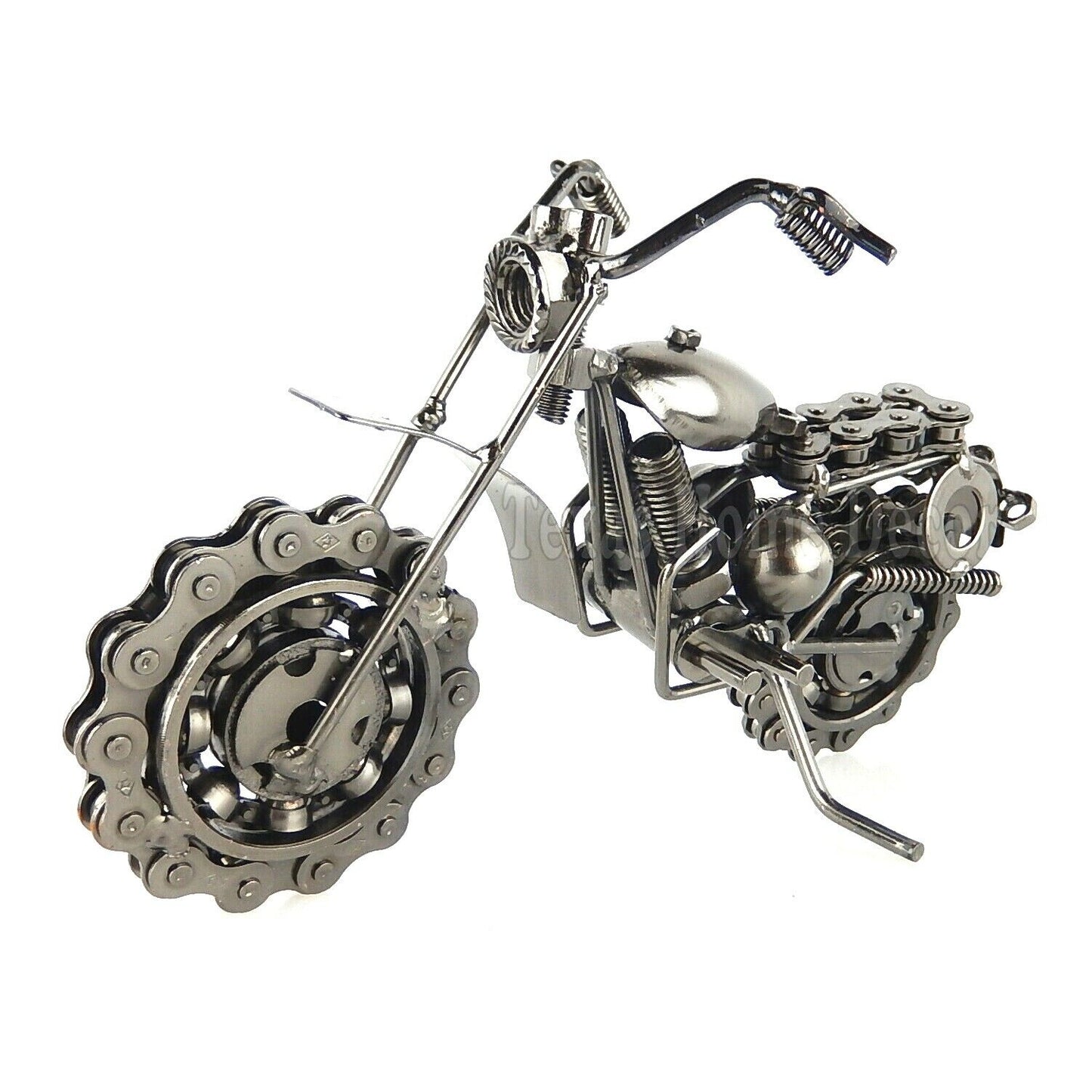 Metal Motorcycle Dirt Bike Upcycled From Bolts Springs Ball Bearings Nuts M5A