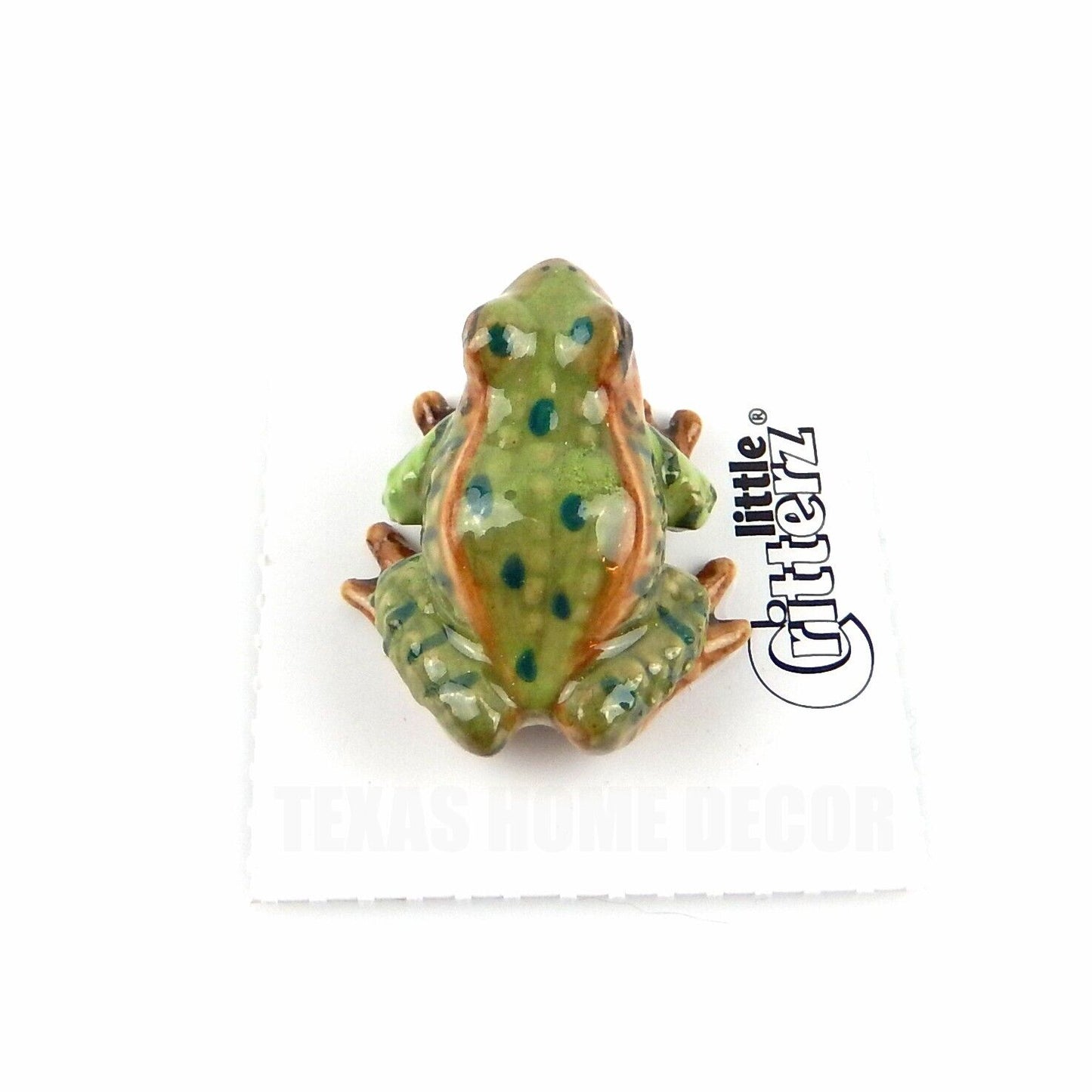 Little Critterz Miniature Collectors Northern Leopard Frog Porcelain Figurine