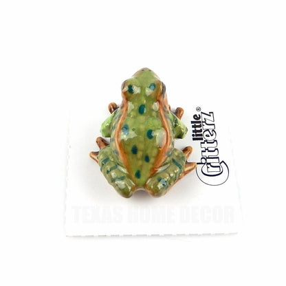 Little Critterz Miniature Collectors Northern Leopard Frog Porcelain Figurine