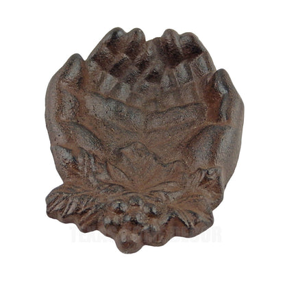 Cast Iron Hands Key Dish Trinket Tray Soap Holder Ashtray Rustic Brown Finish