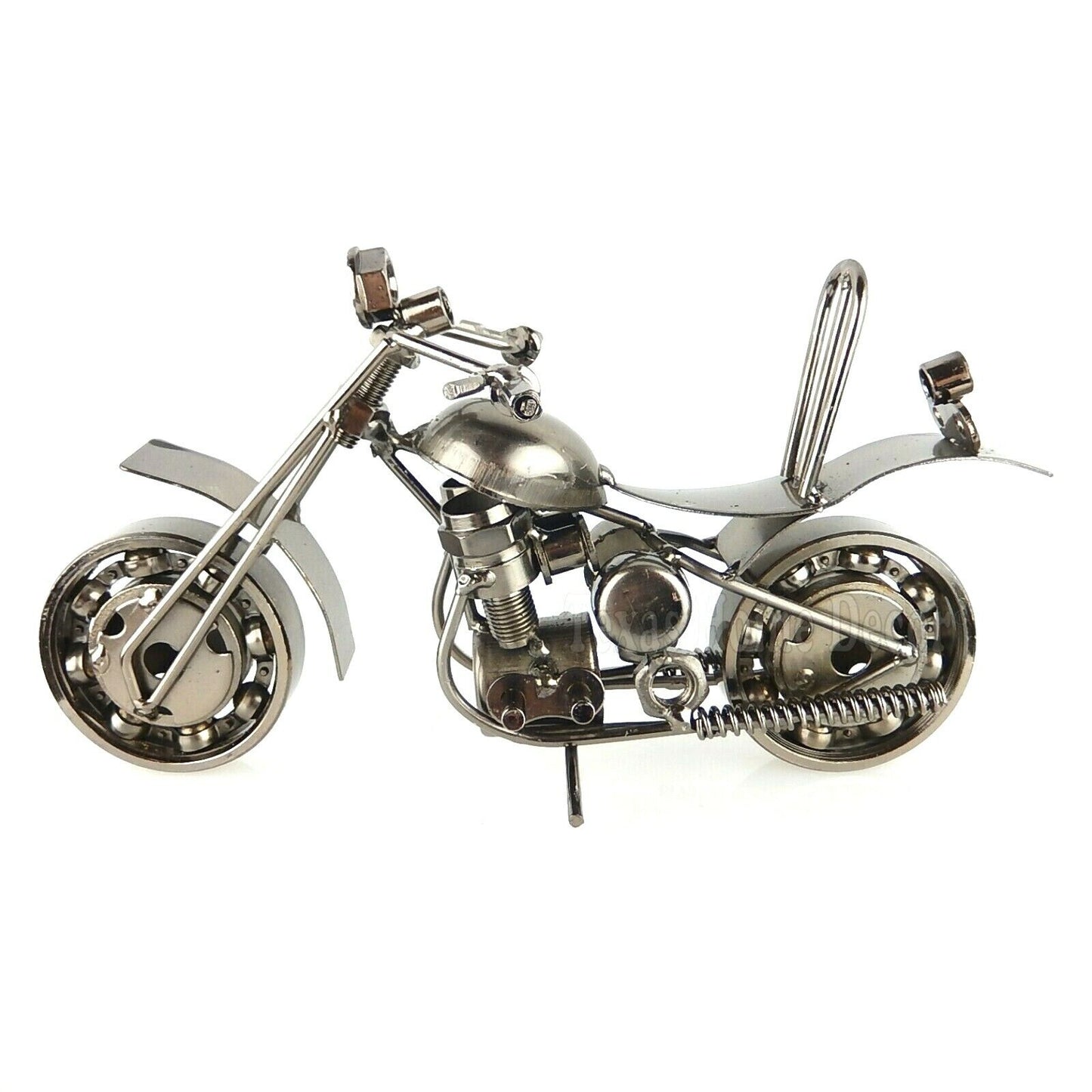 Metal Motorcycle Chopper Upcycled From Bolts Springs Ball Bearings Nuts M6