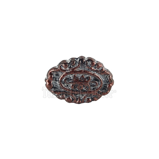 Oval Drawer Knob Pull Cast Iron Rustic Vintage Copper Finish Vintage Style