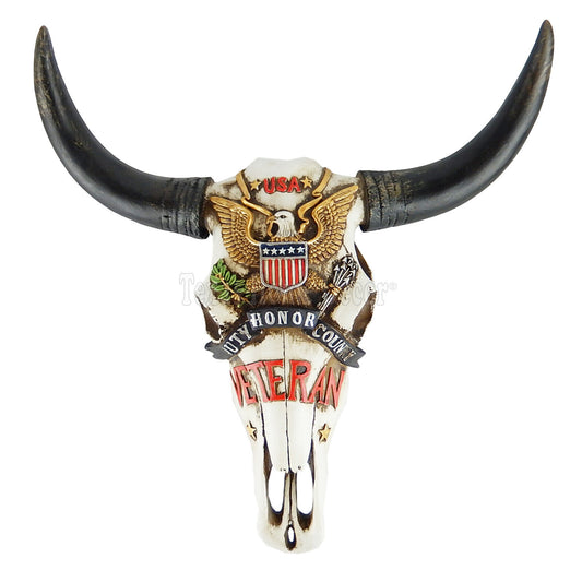 Military Veteran Gift Steer Head Longhorn USA American Eagle Wall Decor Western