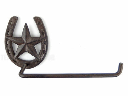 Horseshoe Star 3 Piece Bathroom Set Towel Bar, Ring, Toilet Paper Holder Western