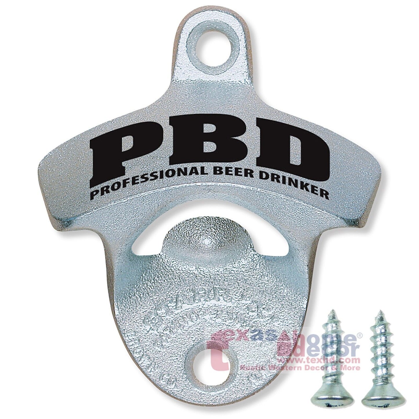 PBD Professional Beer Drinker Bottle Opener Starr X Wall Mounted w/ Screws