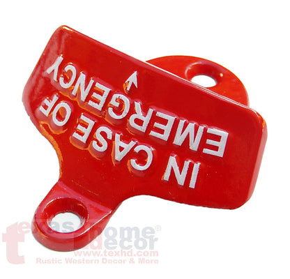 In Case of Emergency Beer Bottle Opener Embossed Red White Starr X Wall Mounted